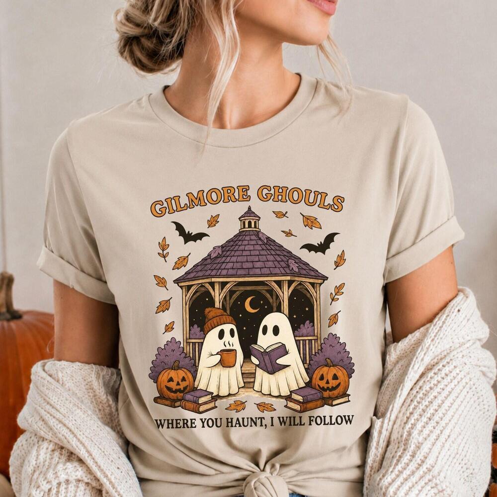Gilmore Ghouls Shirt, Halloween Ghost Coffee Crewneck Tshirt, Autumn